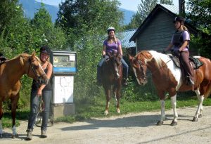 Trail ride to the Dunster store